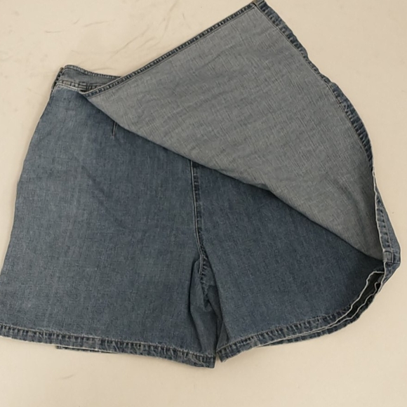 Denim Skort Short Skirt w Shorts Blue Jean sz 14 - Picture 4 of 12